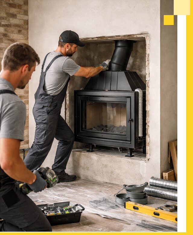 Установка каминных топок в Химках: монтаж, подключение