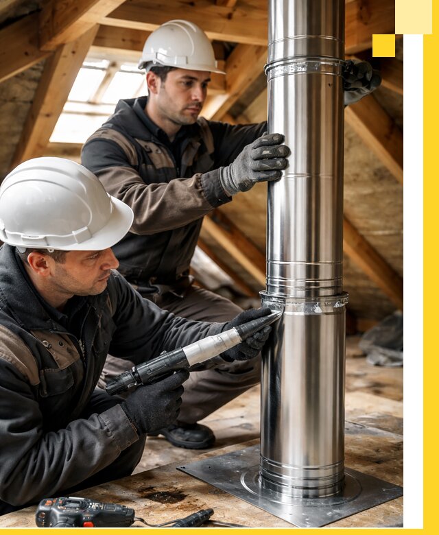 Монтаж дымоходов для каминов в Химках с гарантией качества