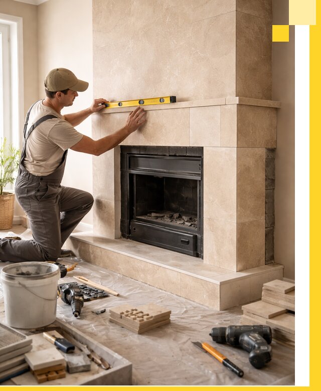 Установка и монтаж каминов в частном доме под ключ в Химках