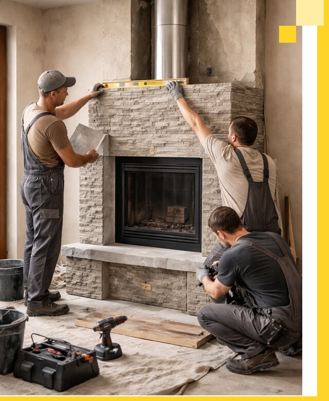 Профессиональный монтаж каминов под ключ в Химках для дома