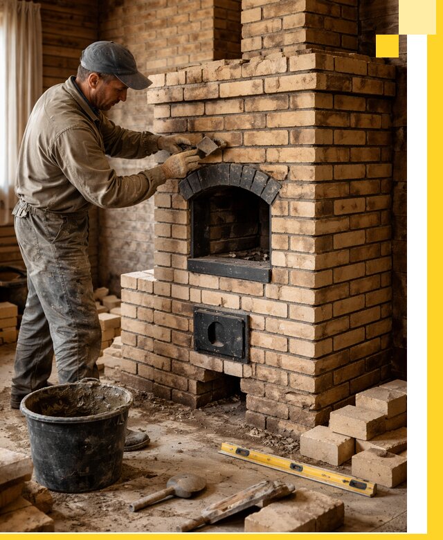 Кирпичные печи под ключ в Химках: проектирование и кладка