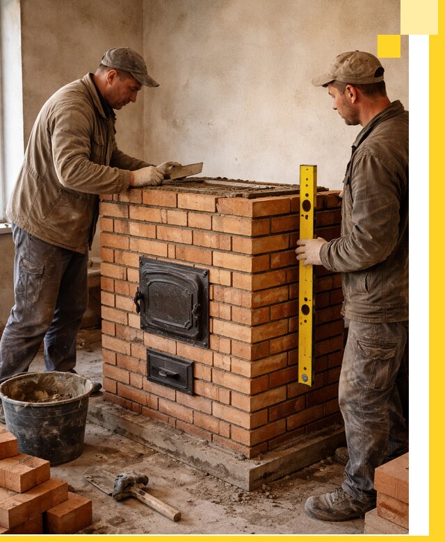 Отопительные печи под ключ в Химках, установка и сборка