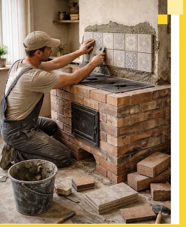 Печи с плитой на заказ монтаж гарантия и сервис в Химках