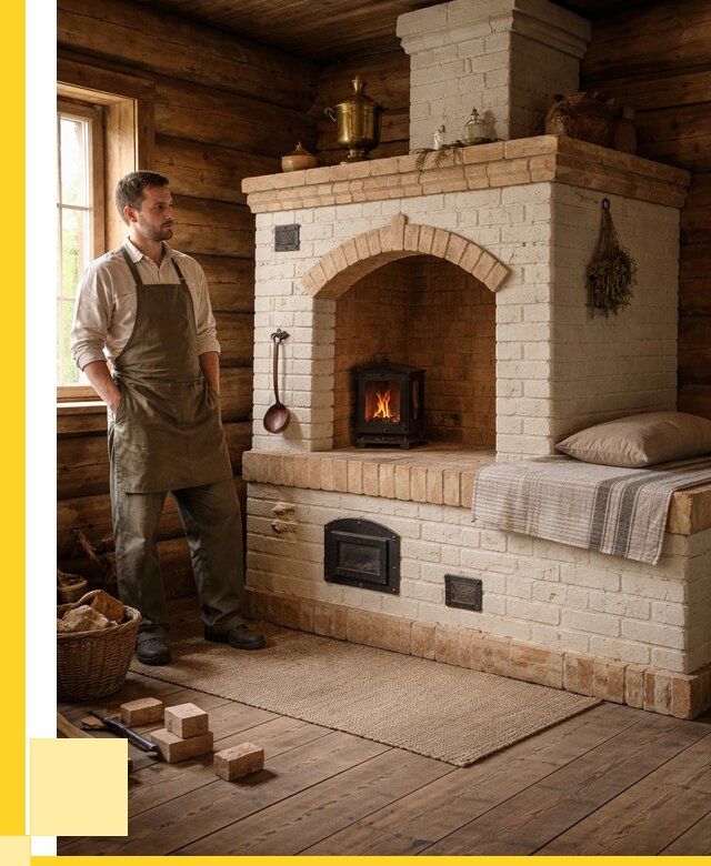 Русские печи с лежанкой под ключ в Химках от 155505 р. ЭриданХмк