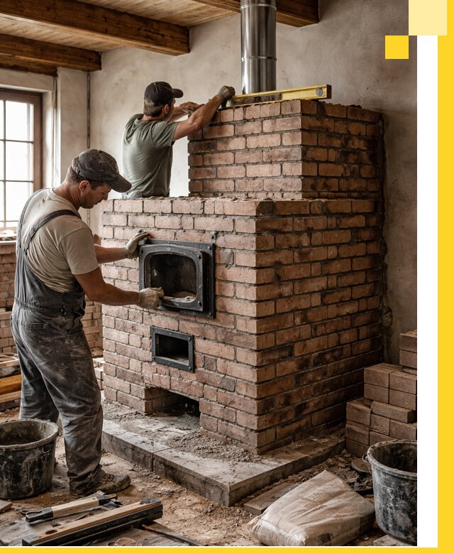 Печи для загородного дома под ключ в Химках — монтаж и сервис