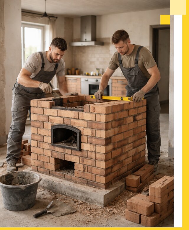 Установка и монтаж печей в частном доме в Химках под ключ