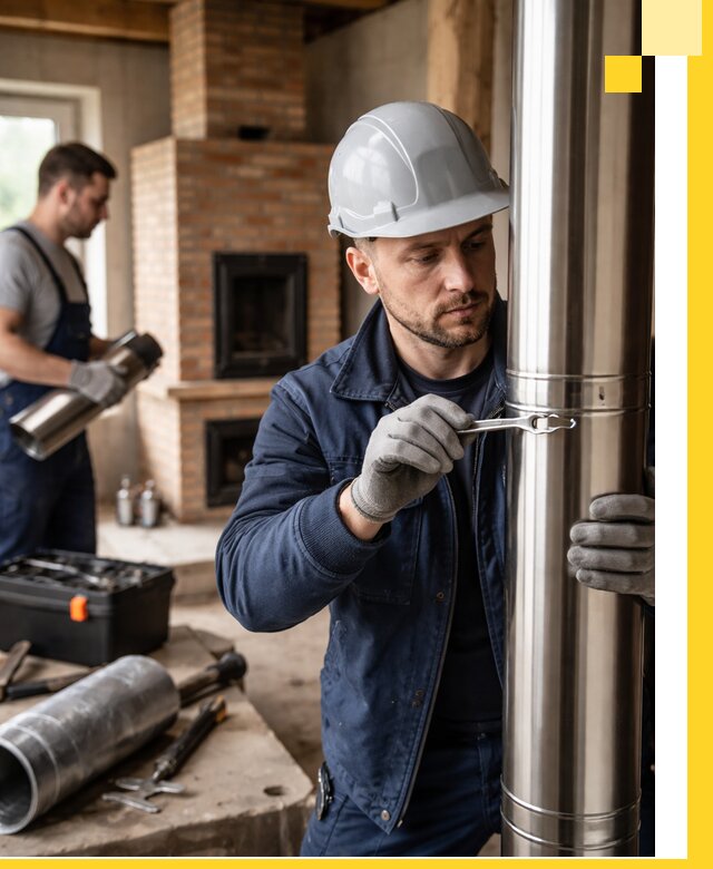 Профессиональный монтаж дымоходов для печей в Химках