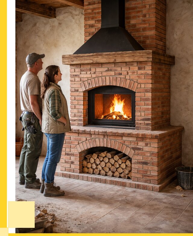 Печи камины из кирпича в Химках от 124404 р. | ЭриданХмк