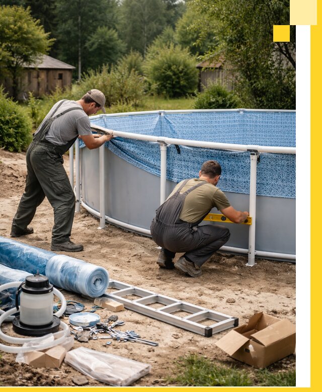 Установка и монтаж каркасных бассейнов в Химках под ключ