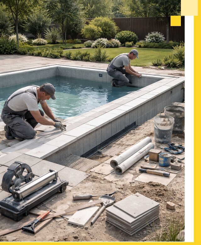 Строительство открытых бассейнов под ключ в Химках профессионально