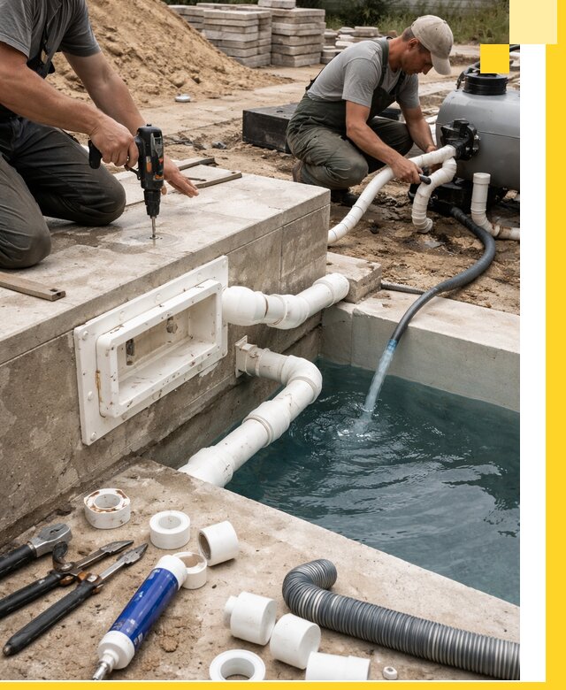 Строительство скиммерных бассейнов под ключ в Химках