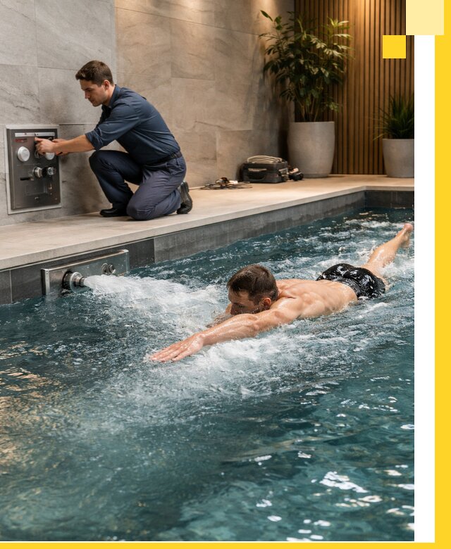 Проектирование и монтаж бассейнов с противотоком в Химках