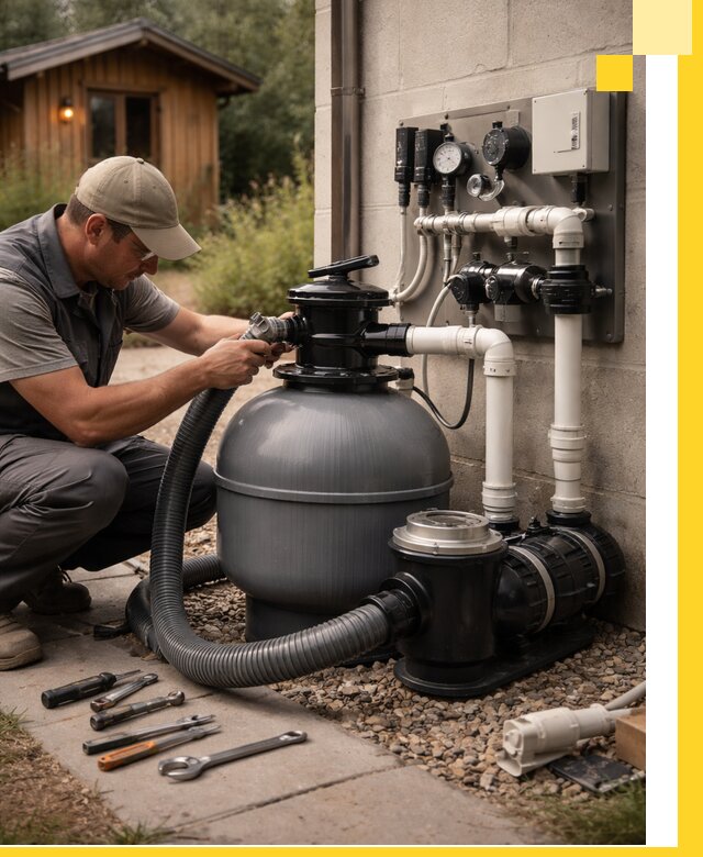 Продажа и монтаж фильтров и насосов для бассейнов в Химках