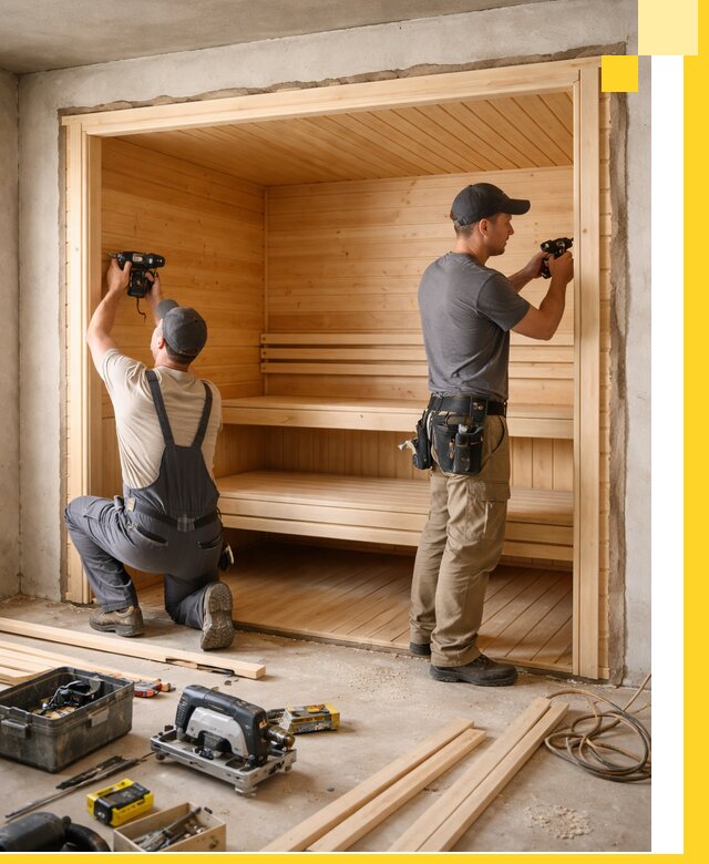 Монтаж саун под ключ в Химках — проектирование и установка