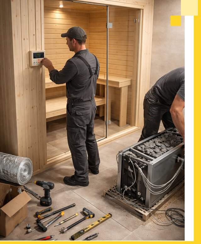 Поставка, установка и монтаж электрических саун в Химках