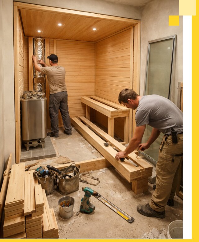 Проектирование и установка домашних саун под ключ в Химках