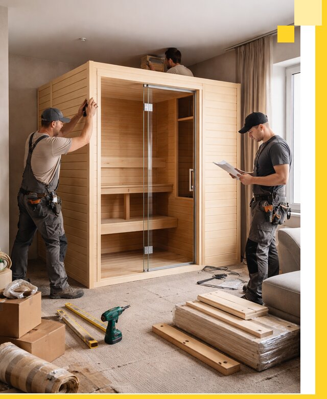 Установка и благоустройство саун в квартире в Химках