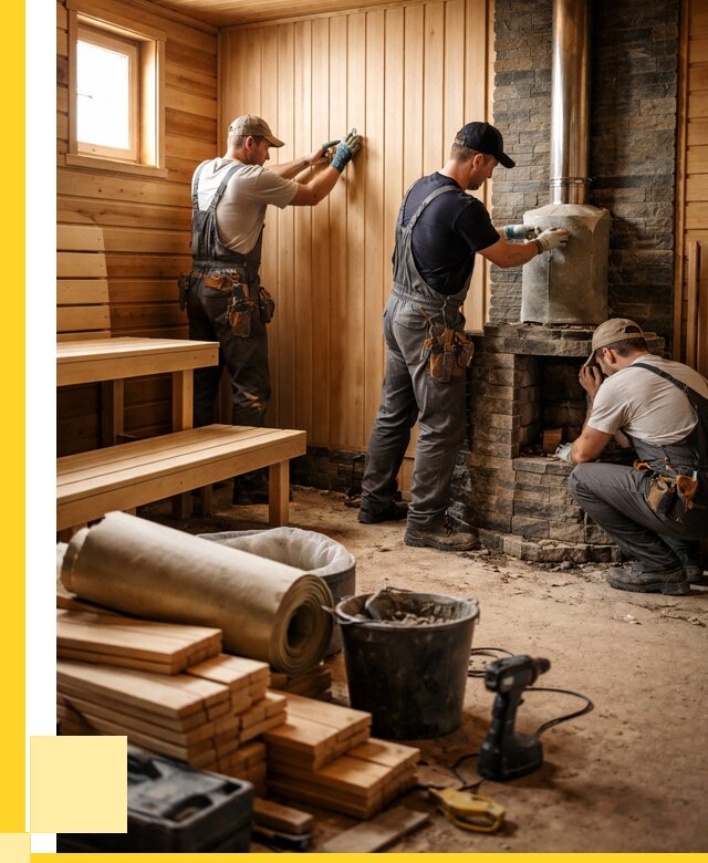 Ремонт бань под ключ в Химках от 46652 р. | ЭриданХмк