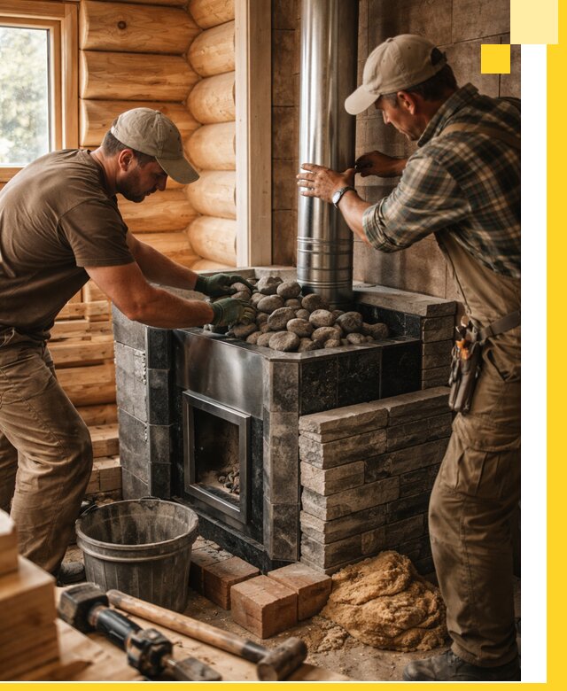 Строительство и отделка русских бань под ключ в Химках