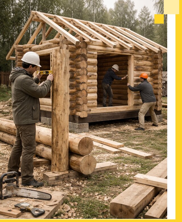 Строительство бань для дачи под ключ в Химках с доставкой и монтажом