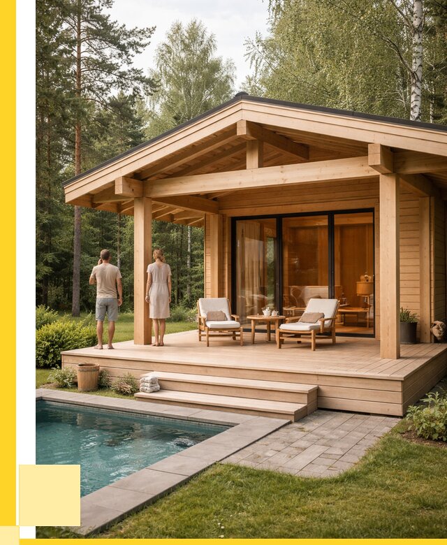 Бани с террасой под ключ в Химках от 622020 р. | ЭриданХмк