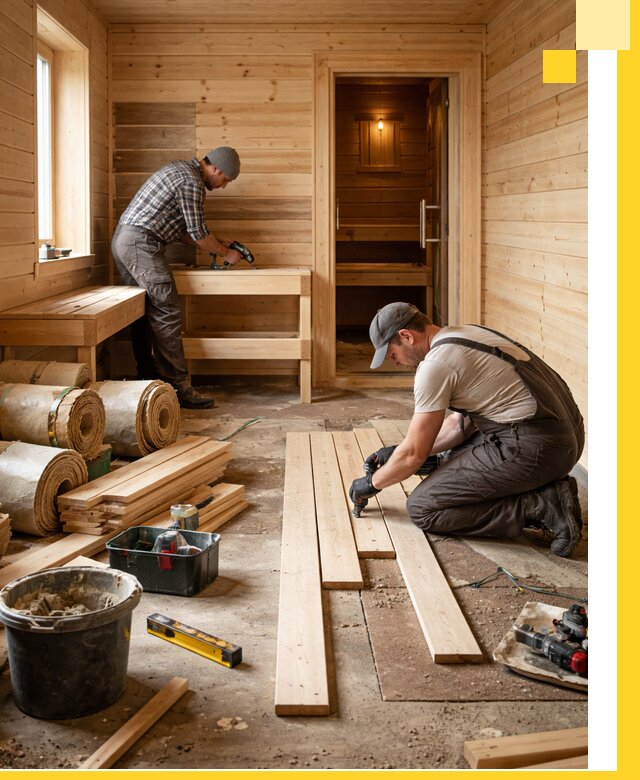 Индивидуальный проект бани с комнатой отдыха под ключ в Химках