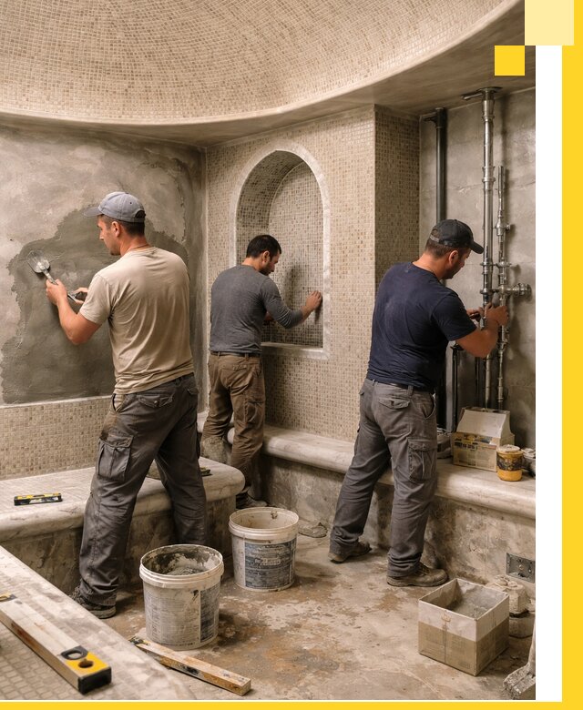 Профессиональный монтаж хамамов под ключ в Химках с гарантией