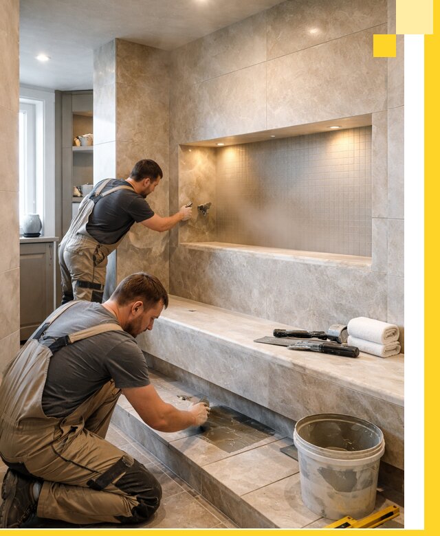 Профессиональное строительство хамама в квартире в Химках