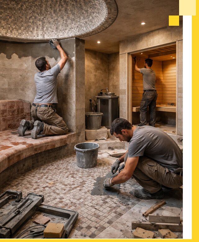 Проект и строительство хамама бани и сауны под ключ в Химках