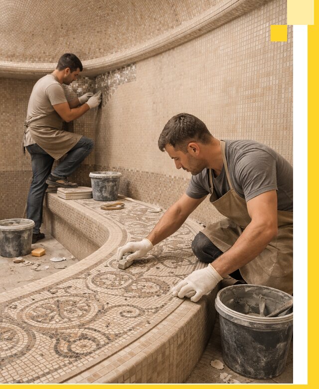 Плитка для хамама в Химках, укладка, подбор и поставка