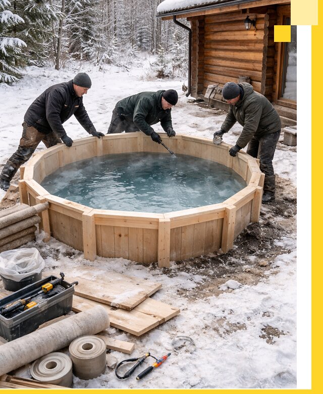 Изготовление и установка ледяных купелей под ключ в Химках