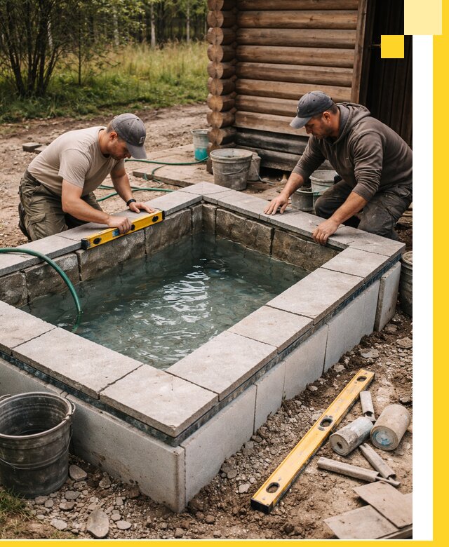 Изготовление и установка холодных купелей под ключ в Химках